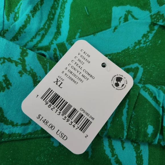 Free‎ People Copa Cabana 2 Piece Skirt Set In Teal Combo Women's Size XL - Picture 15 of 15